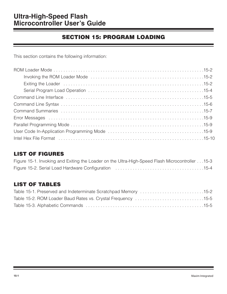 Section 15: program loading | Maxim Integrated Ultra-High-Speed Flash Microcontroller User Manual | Page 159 / 169