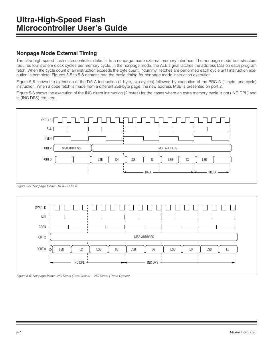 Nonpage mode external timing | Maxim Integrated Ultra-High-Speed Flash Microcontroller User Manual | Page 54 / 169