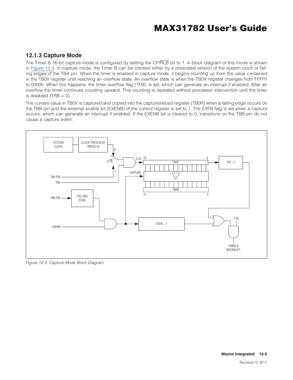 3 capture mode, 12 .1 .3 capture mode -5, Figure 12-3 . capture mode block diagram -5 | 3capturemode | Maxim Integrated MAX31782 User Manual | Page 107 / 223