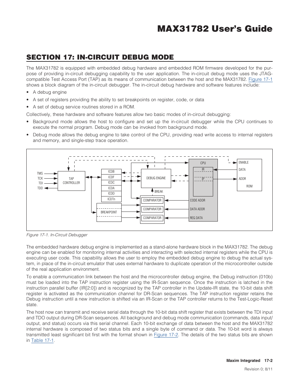 Figure 17-1 . in-circuit debugger -2 | Maxim Integrated MAX31782 User Manual | Page 137 / 223