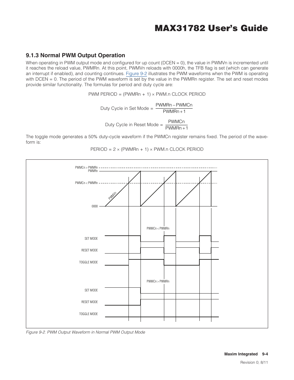 3 normal pwm output operation, 9 .1 .3 normal pwm output operation -4, Figure 9-2 | 3normalpwmoutputoperation | Maxim Integrated MAX31782 User Manual | Page 85 / 223