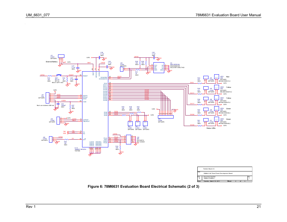Maxim Integrated 78M6631 Evaluation Board User Manual | Page 21 / 26