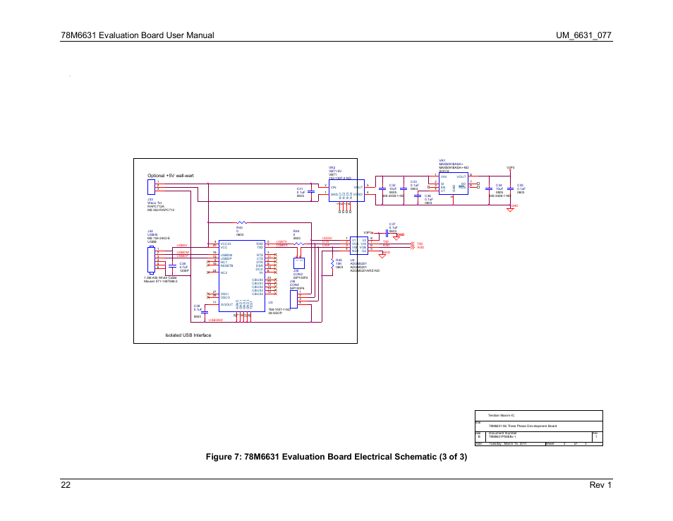 Maxim Integrated 78M6631 Evaluation Board User Manual | Page 22 / 26