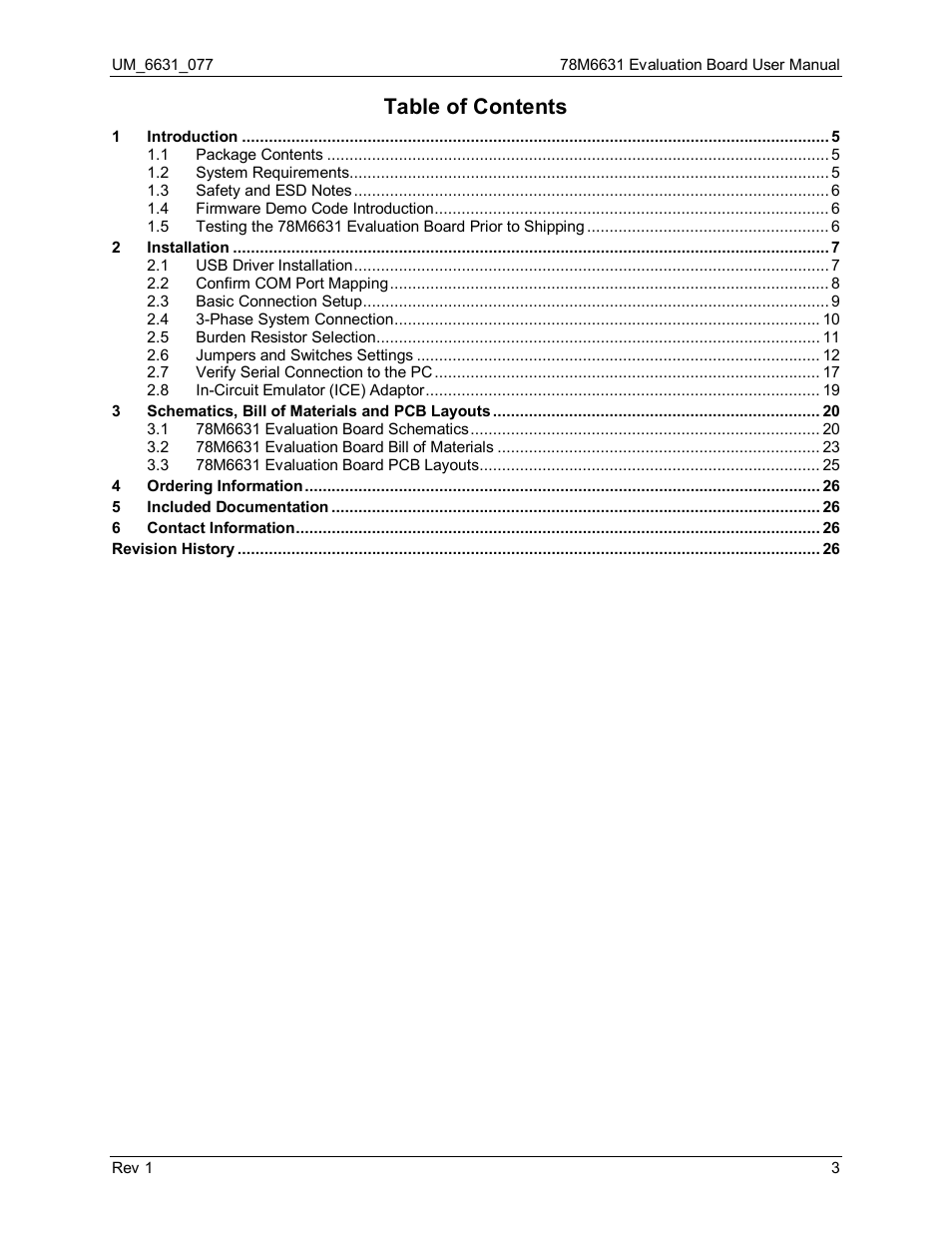 Maxim Integrated 78M6631 Evaluation Board User Manual | Page 3 / 26