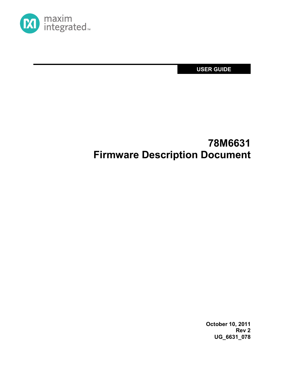 Maxim Integrated 78M6631 User Manual | 32 pages