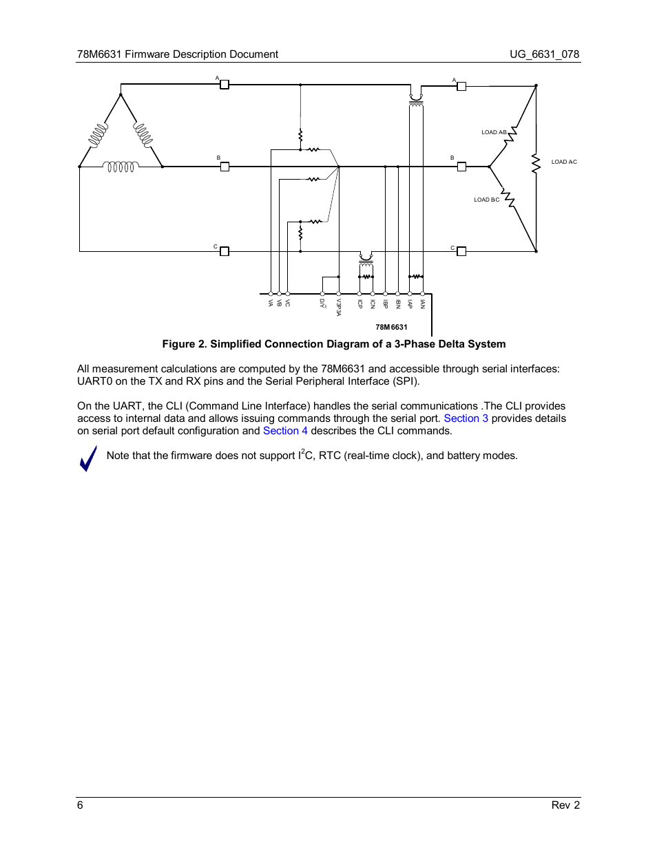 C, rtc (real-time clock), and battery modes | Maxim Integrated 78M6631 User Manual | Page 6 / 32