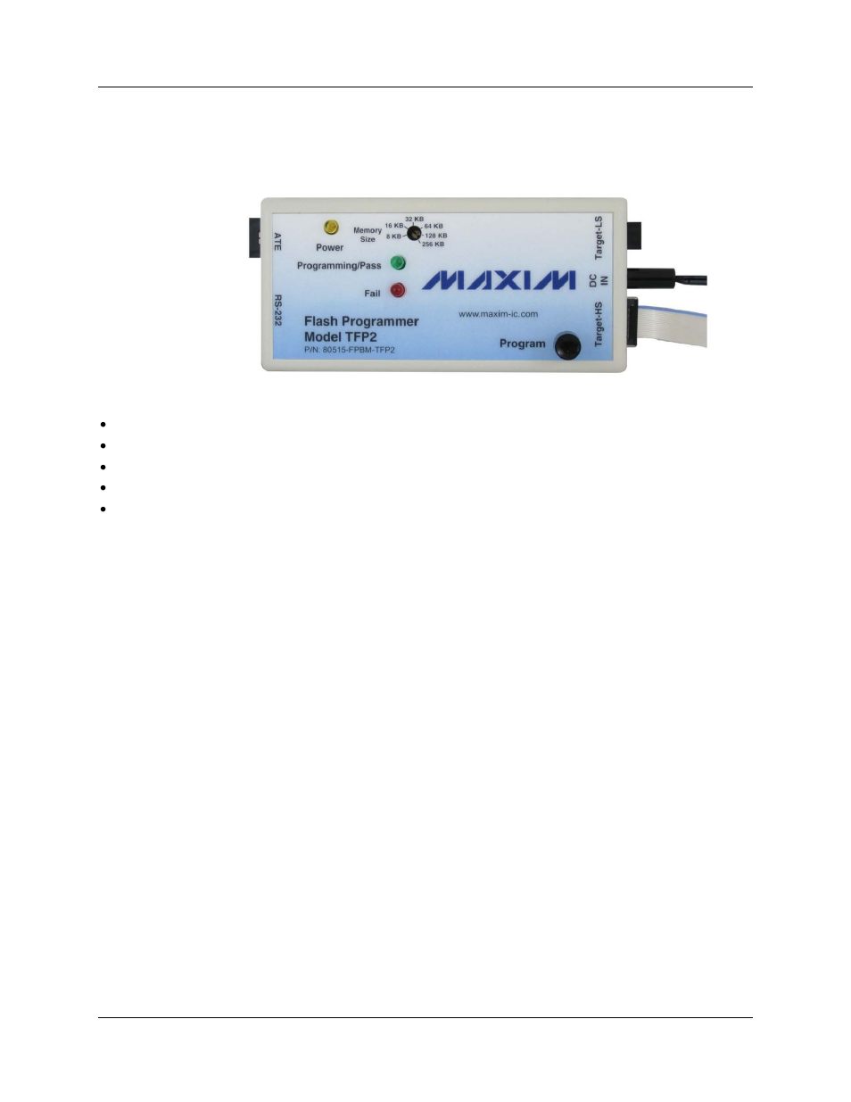 4 tfp2 flash programmer, Tfp2 flash programmer | Maxim Integrated 78M6613 PSU Firmware User Manual | Page 8 / 19