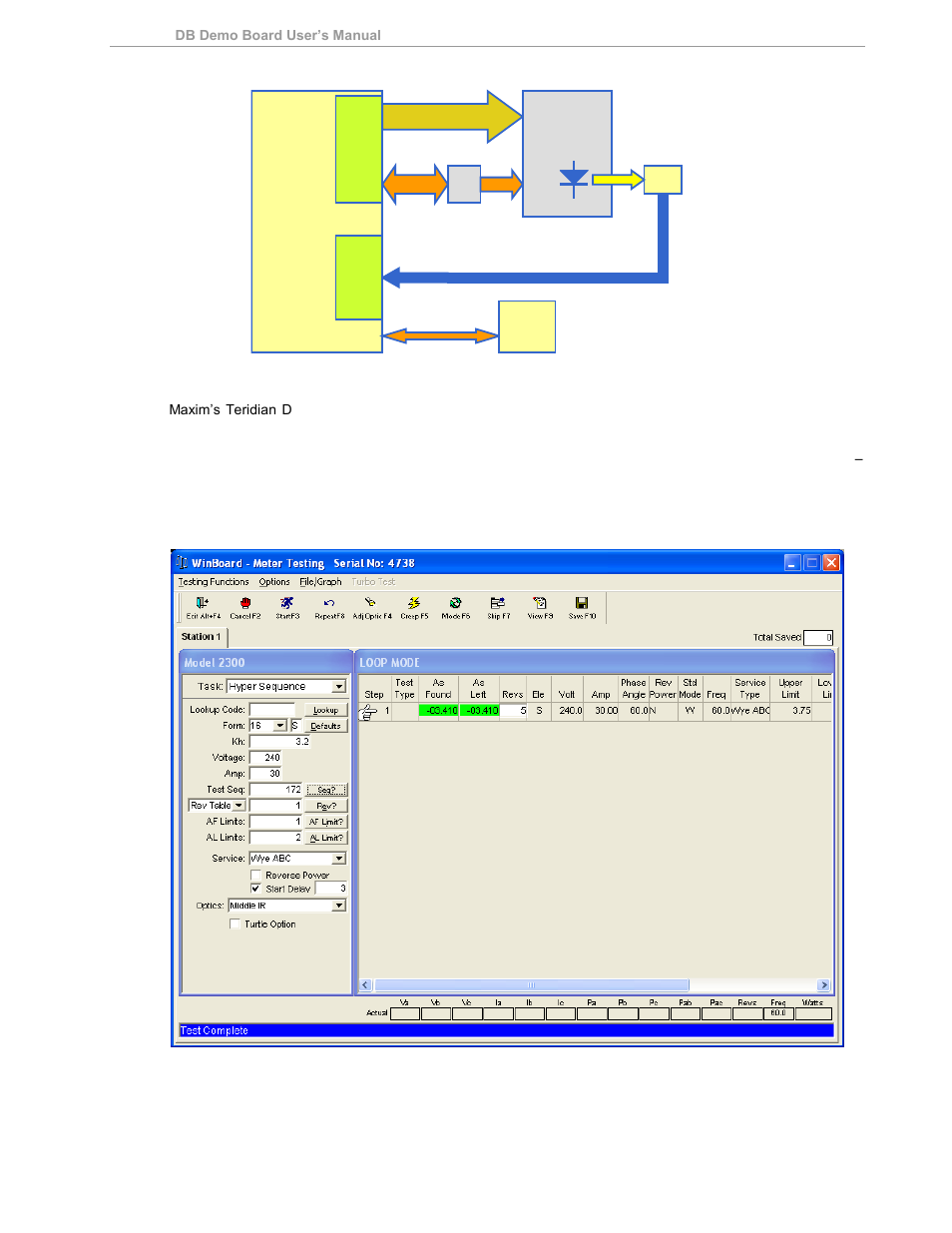 Figure 2-13: meter with calibration system, Figure 2-14: calibration system screen | Maxim Integrated 71M6533-DB User Manual | Page 50 / 75