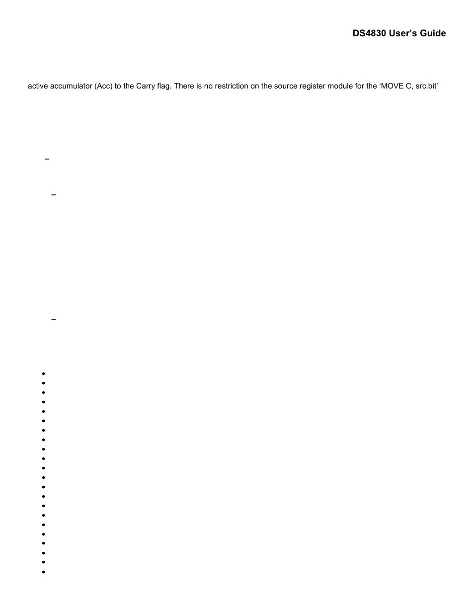 5 – using the arithmetic and logic unit, 1 – selecting the active accumulator, 2 – enabling auto-increment and auto-decrement | Using the arithmetic and logic unit, Selecting the active accumulator, Enabling auto-increment and auto-decrement | Maxim Integrated DS4830 Optical Microcontroller User Manual | Page 182 / 227
