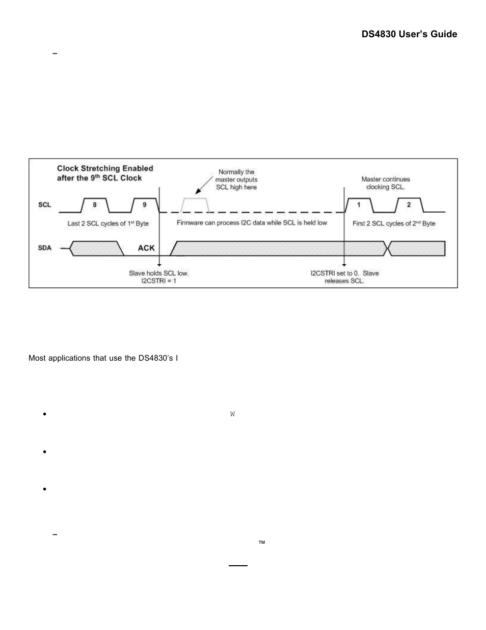 8 – clock stretching, 9 – smbus timeout, Clock stretching | Smbus timeout, Ds4830 user’s guide | Maxim Integrated DS4830 Optical Microcontroller User Manual | Page 93 / 227