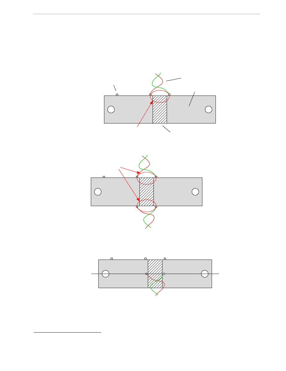 4 other techniques for avoiding magnetic crosstalk, Other techniques for avoiding magnetic crosstalk, Figure 2-17: loop formed by shunt and sensor wire | Figure 2-18: shunt with compensation loop, Figure 2-19: shunt with center drill holes | Maxim Integrated 71M6541 Demo Board User Manual | Page 56 / 76