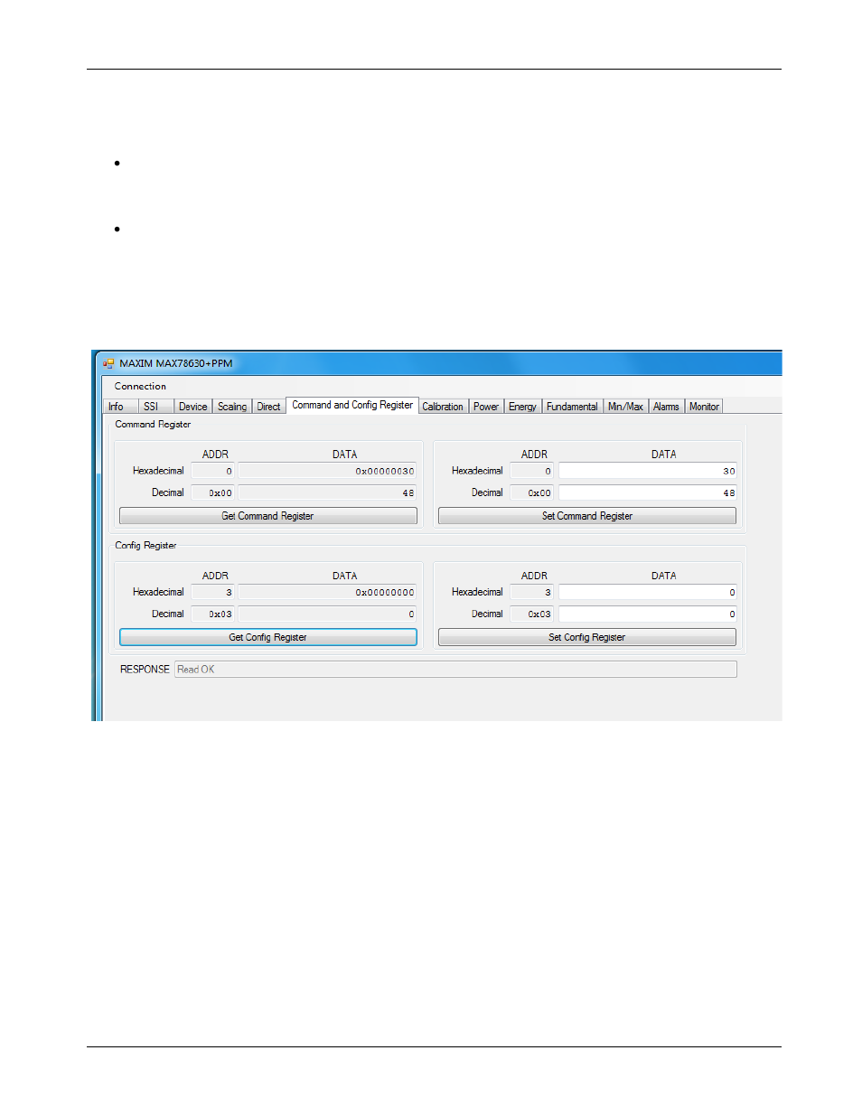 5 command and configuration tab, Command and configuration tab | Maxim Integrated MAX78630+PPM Evaluation Kit User Manual | Page 20 / 32