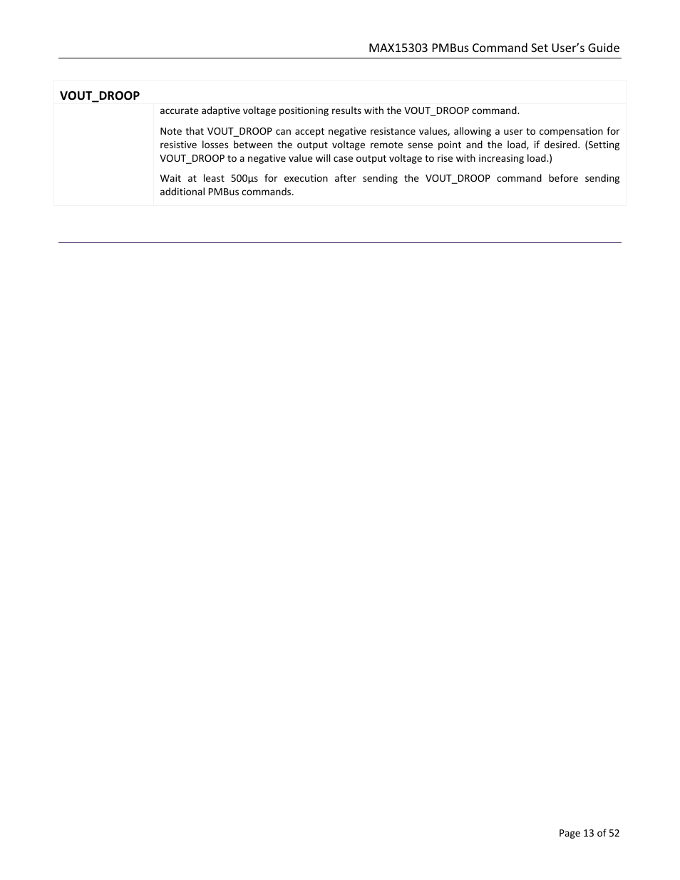 Vout_droop | Maxim Integrated MAX15303 PMBus Command Set User Manual | Page 13 / 52