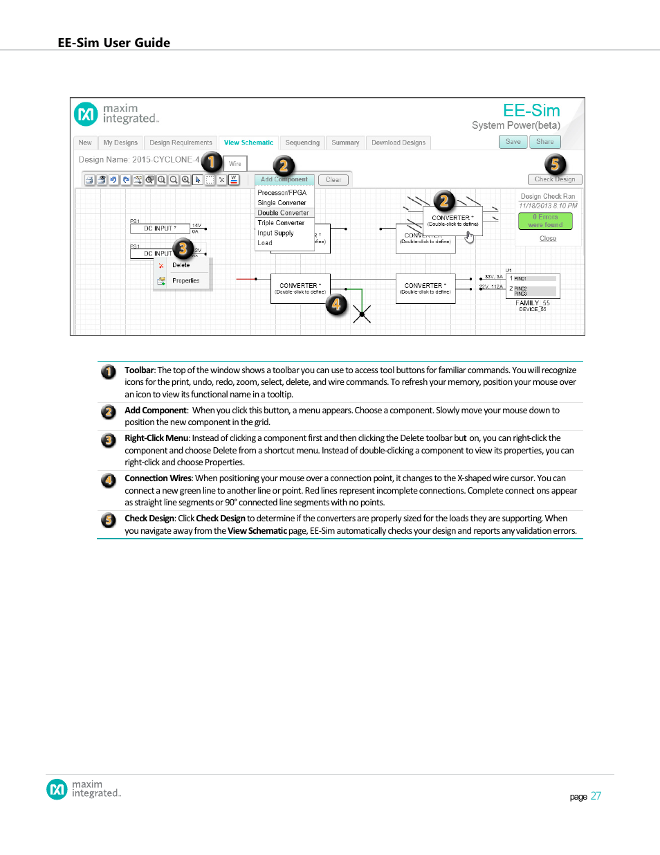 Ee-sim user guide | Maxim Integrated EE-Sim User Manual | Page 27 / 44