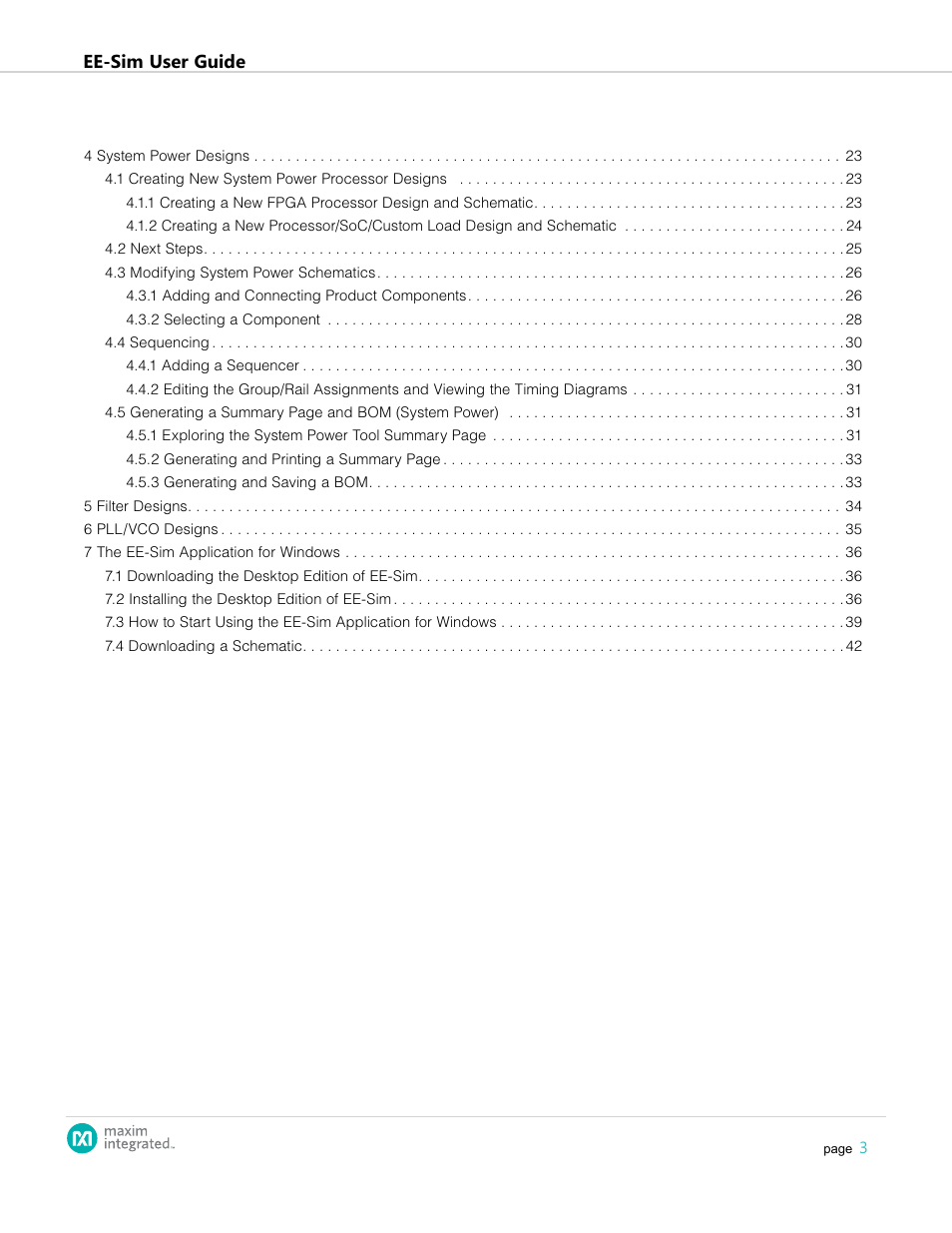 Ee-sim user guide | Maxim Integrated EE-Sim User Manual | Page 3 / 44