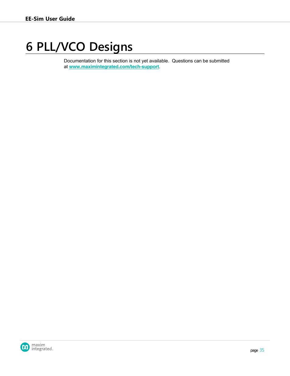 6 pll/vco designs | Maxim Integrated EE-Sim User Manual | Page 35 / 44