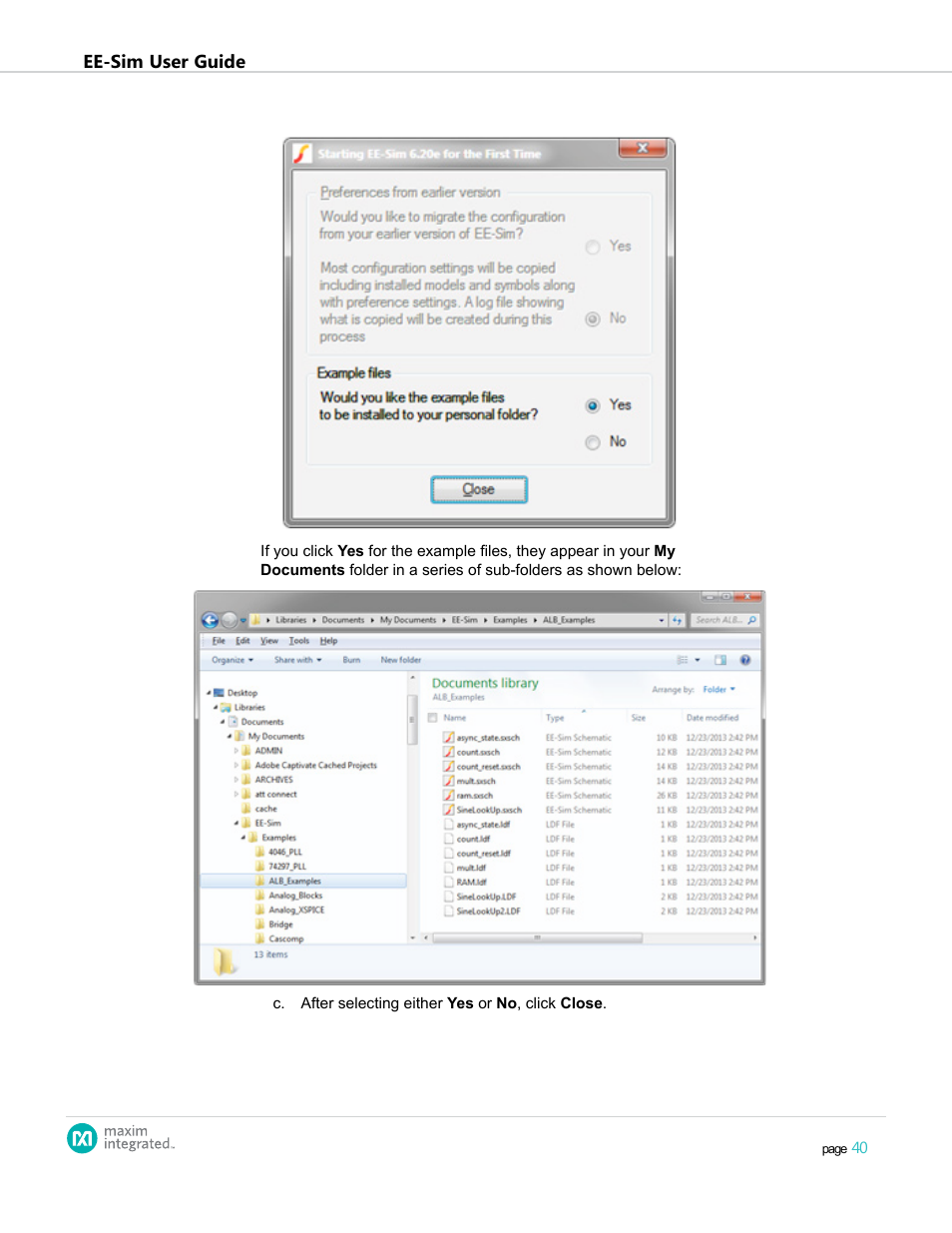 Ee-sim user guide | Maxim Integrated EE-Sim User Manual | Page 40 / 44