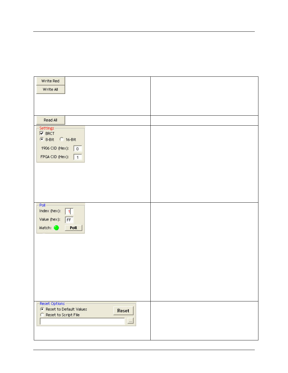 Table 1: gui controls | Maxim Integrated 73M1966B User Manual | Page 9 / 18