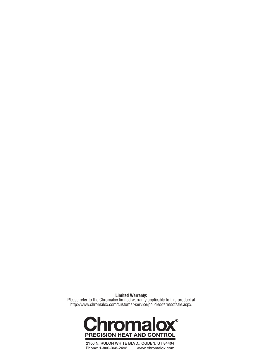 Chromalox STAR PG434-4 User Manual | Page 6 / 6
