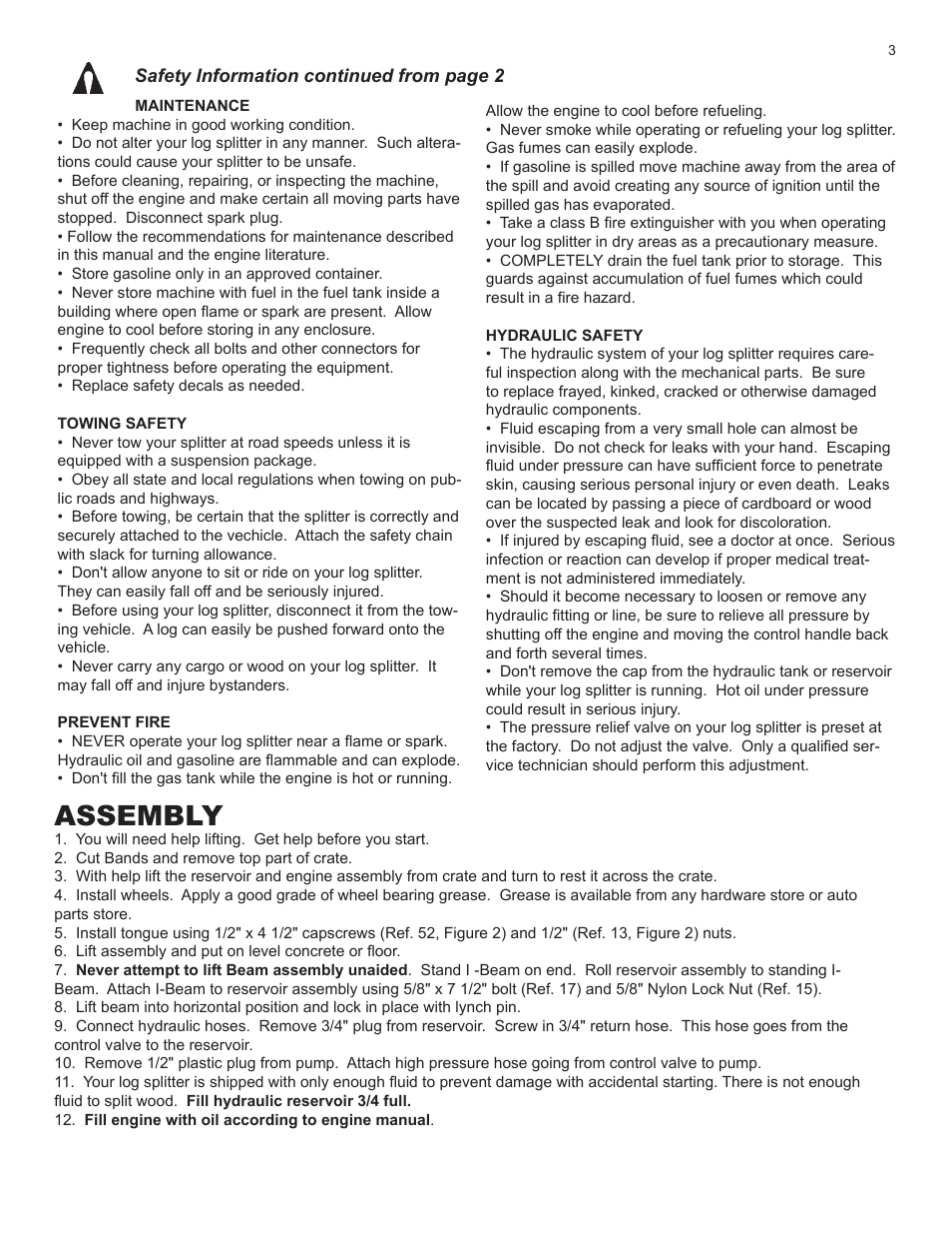 Assembly | Maxim Manufacturing LSM Series User Manual | Page 3 / 12