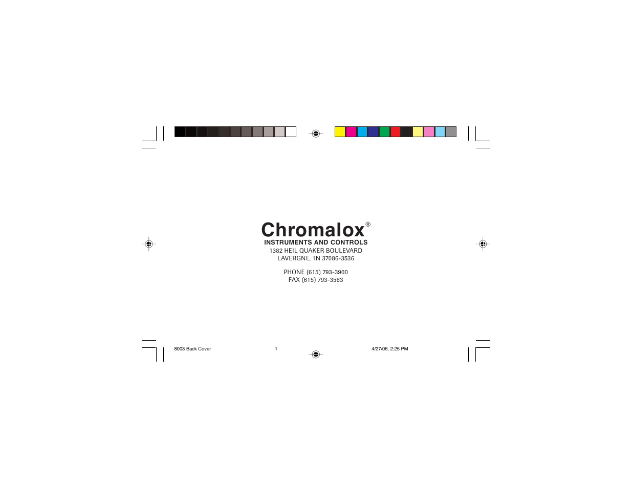 Chromalox | Chromalox 8003 User Manual | Page 19 / 19