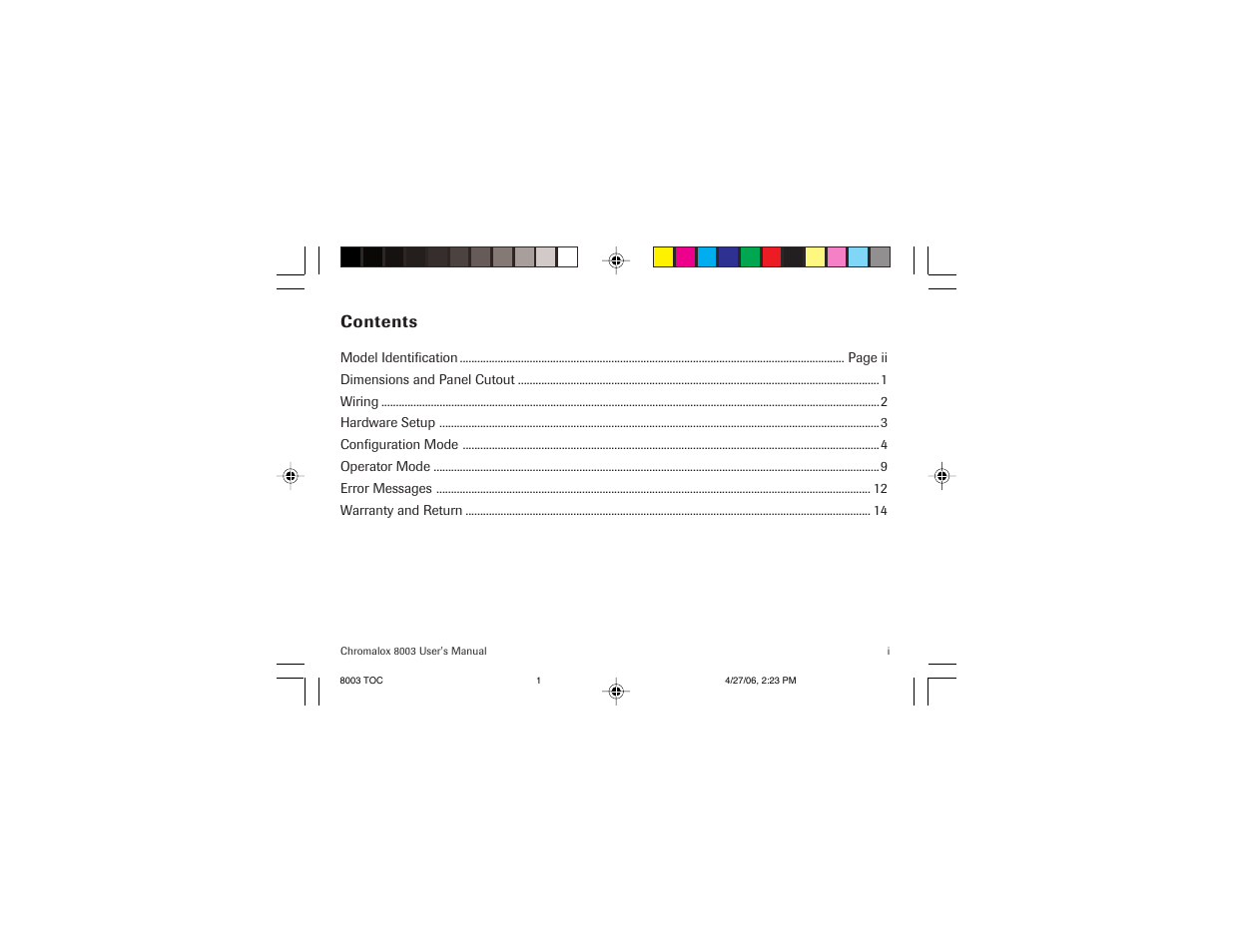 Chromalox 8003 User Manual | Page 2 / 19