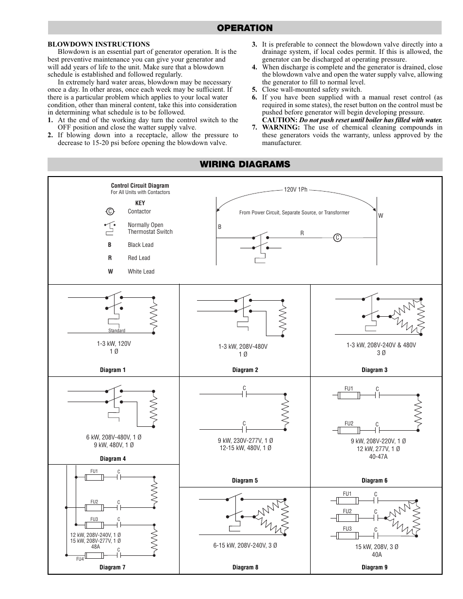 Operation wiring diagrams | Chromalox CMB-3A User Manual | Page 3 / 4