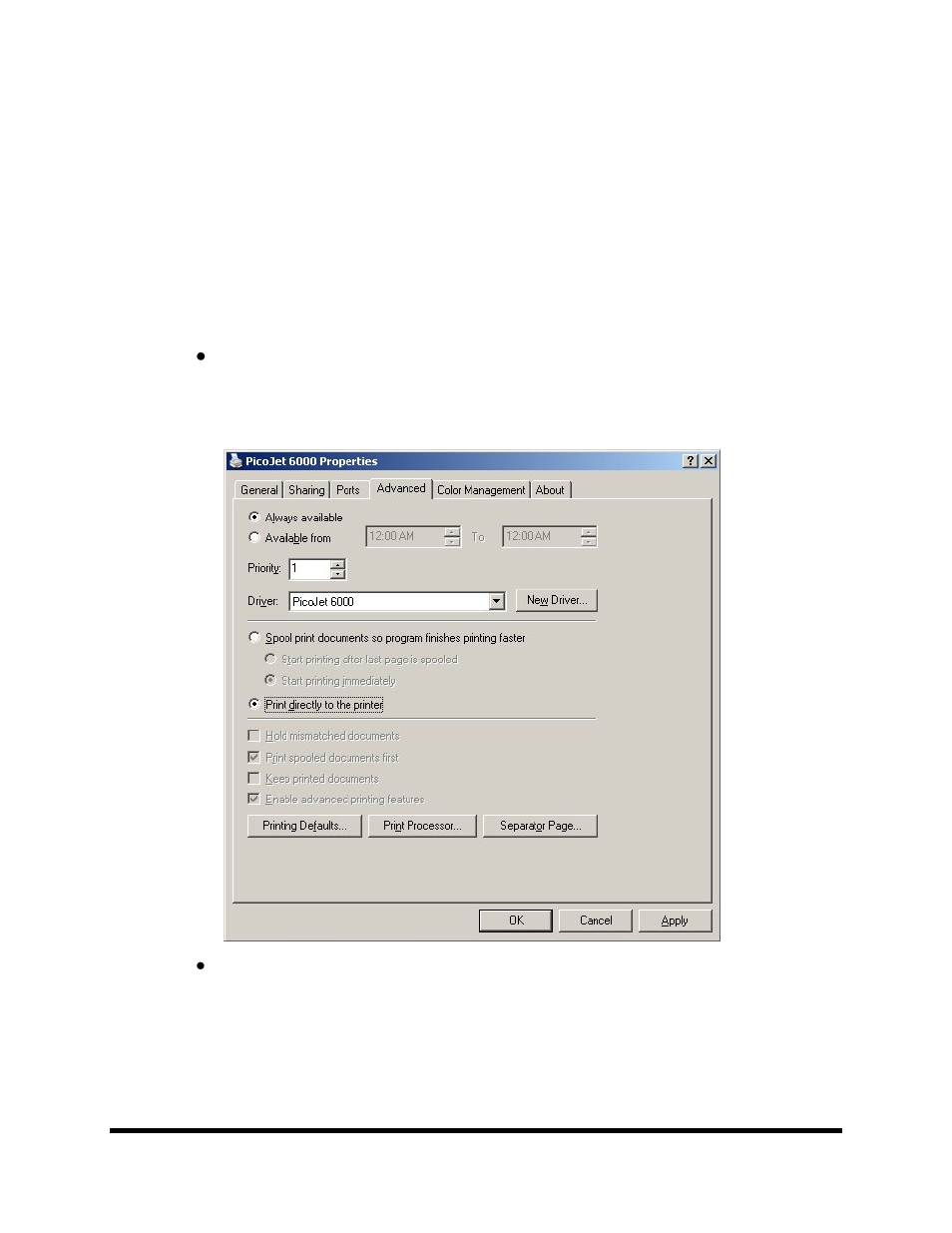 Page 58, Appendix c: creating .prn files (picojet) | MF Digital SCRIBE 9000 User Manual | Page 59 / 73