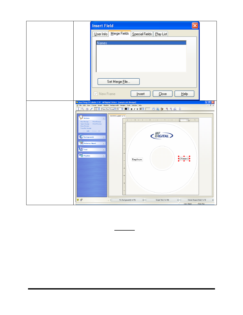 Page 70, Client and std files with merge | MF Digital SCRIBE 9000 User Manual | Page 71 / 73