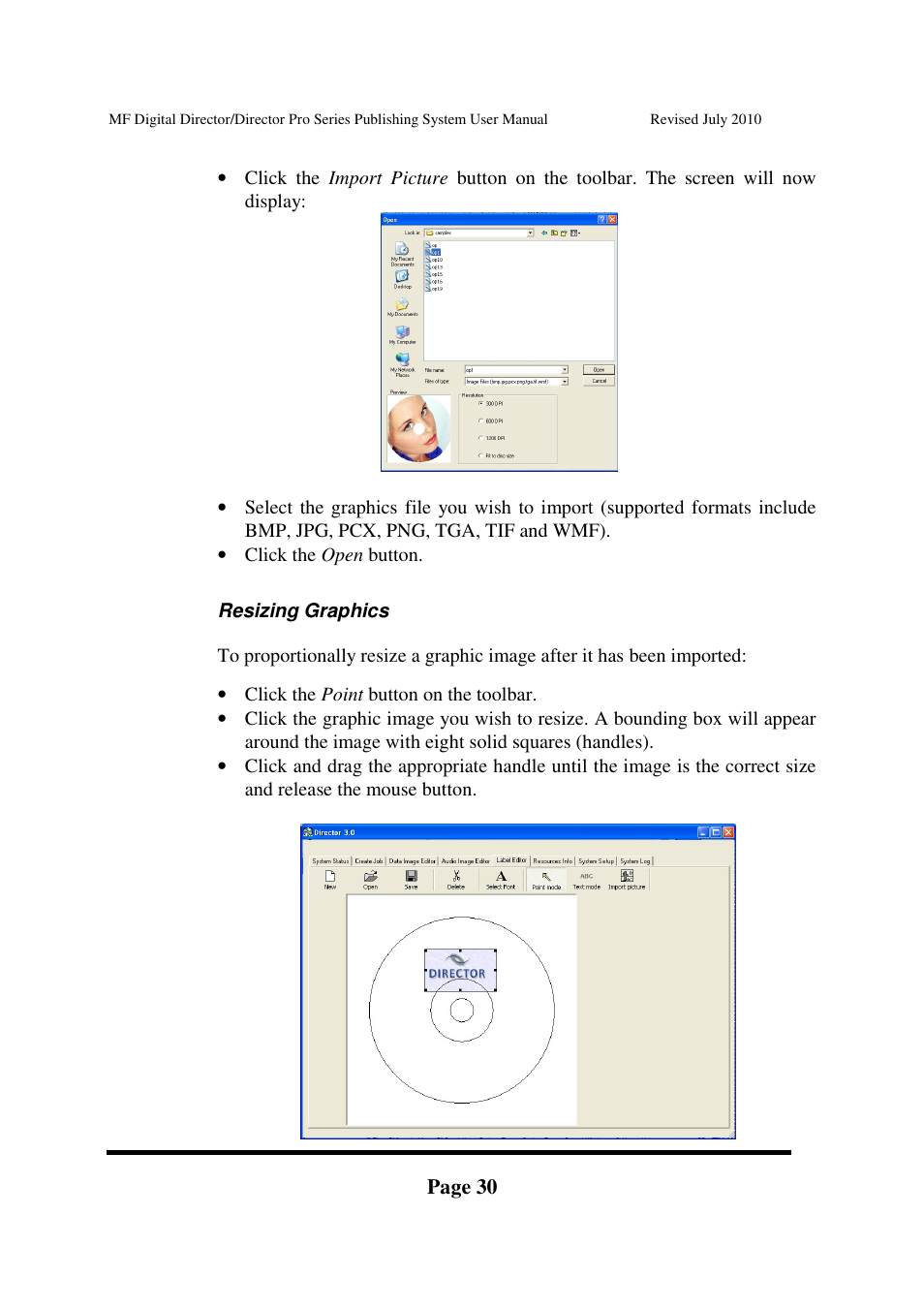 MF Digital DIRECTOR PRO Series User Manual | Page 30 / 69