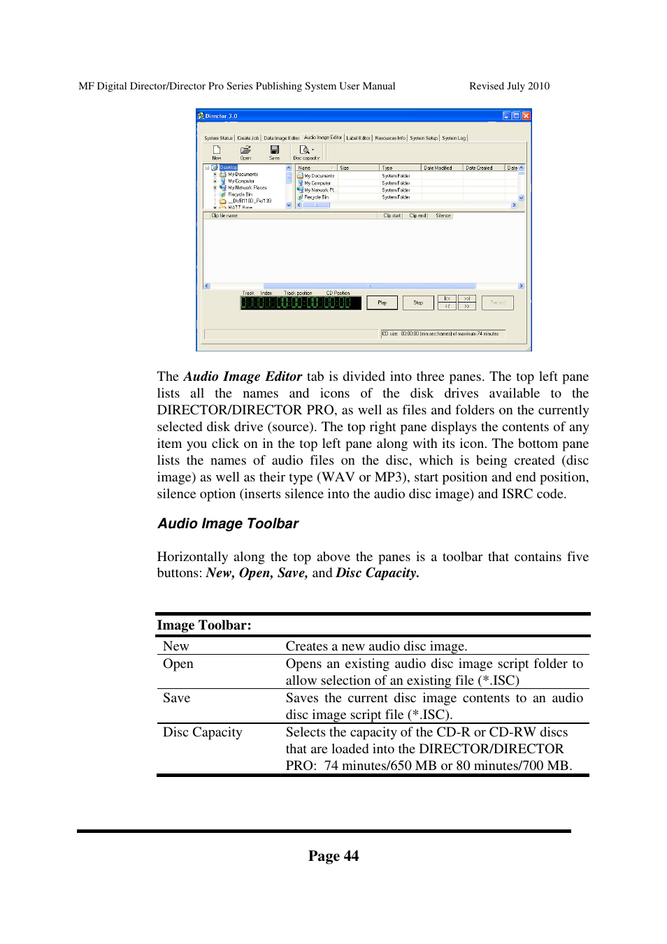 MF Digital DIRECTOR PRO Series User Manual | Page 44 / 69