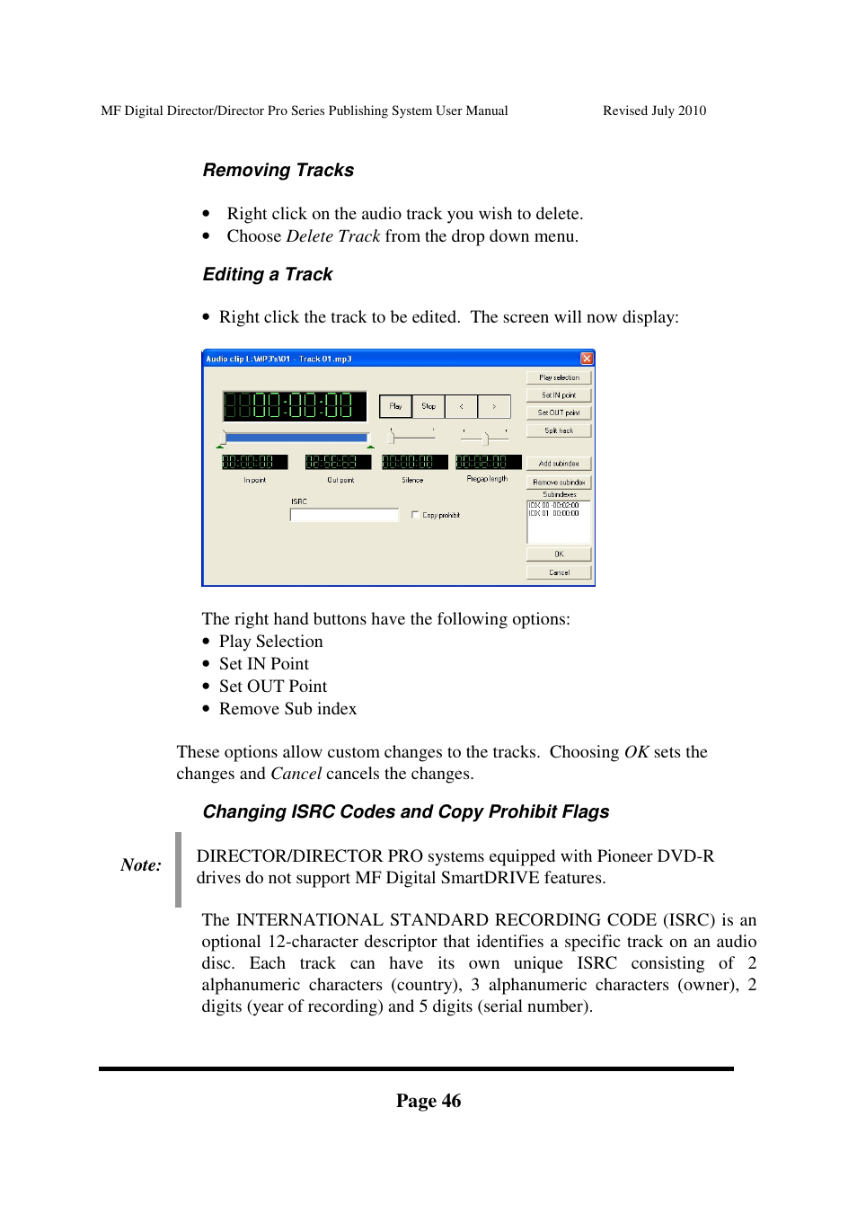 MF Digital DIRECTOR PRO Series User Manual | Page 46 / 69