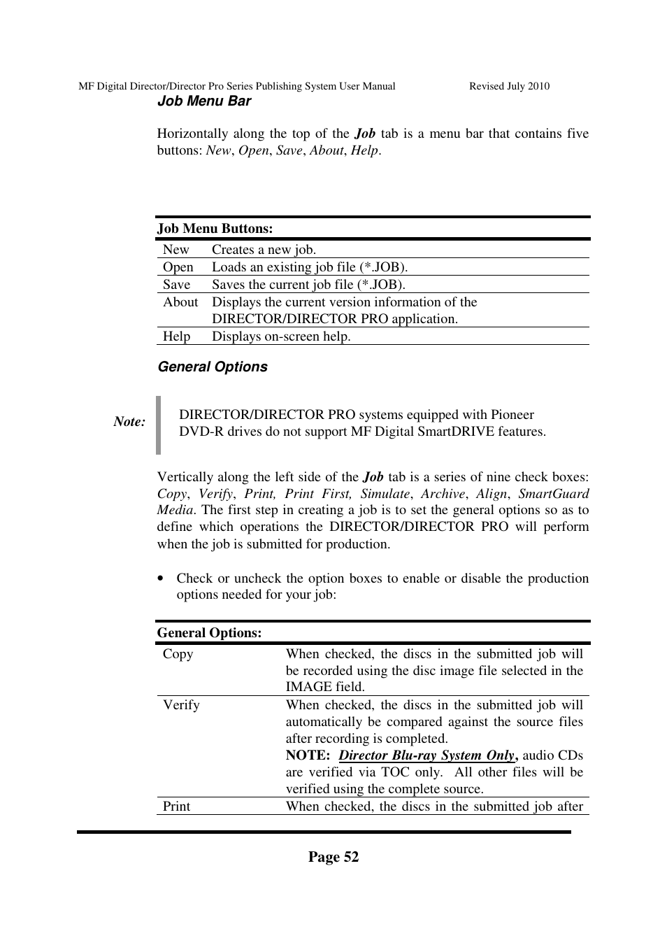 MF Digital DIRECTOR PRO Series User Manual | Page 52 / 69
