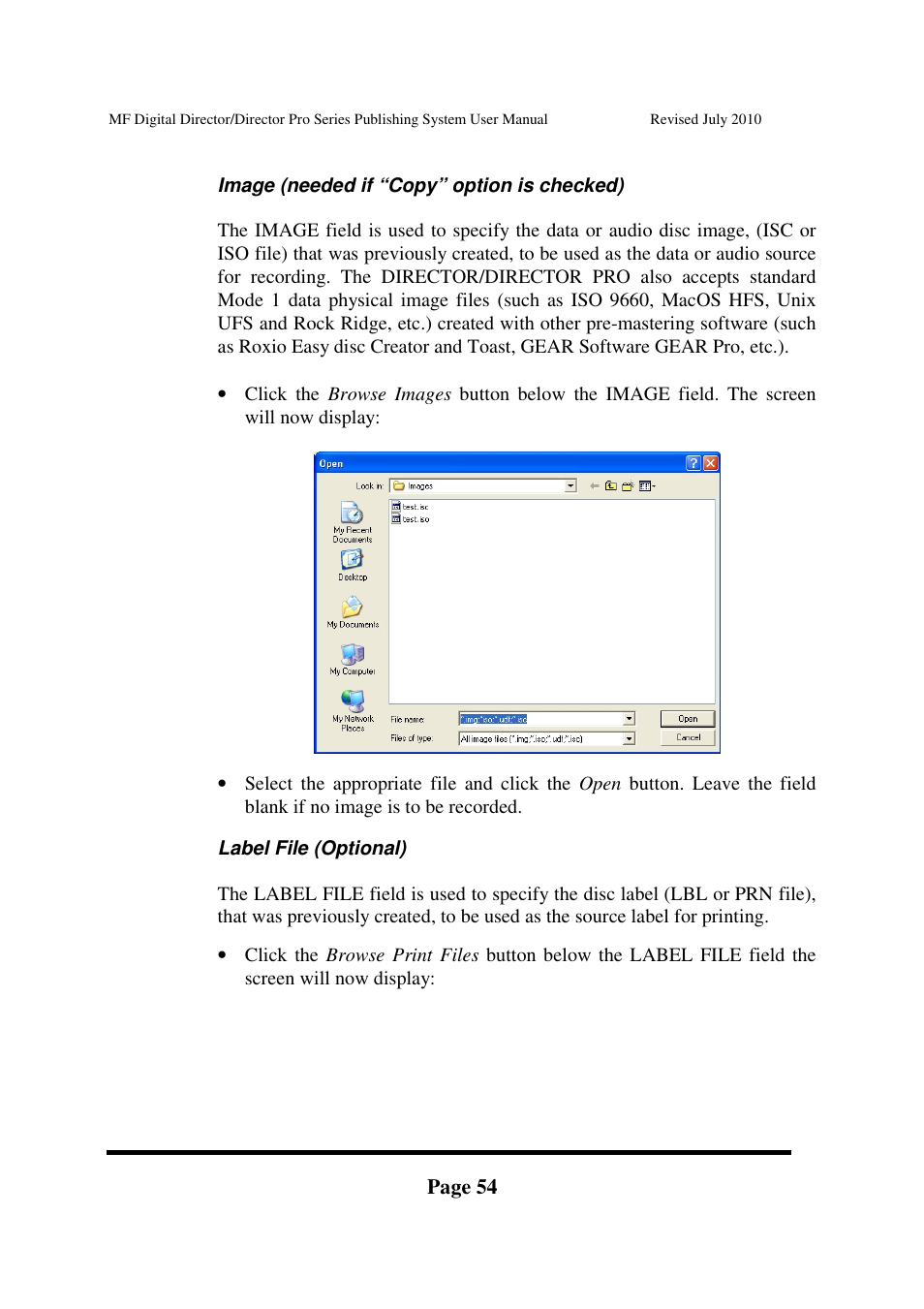 MF Digital DIRECTOR PRO Series User Manual | Page 54 / 69