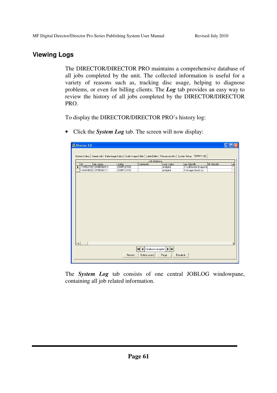 MF Digital DIRECTOR PRO Series User Manual | Page 61 / 69