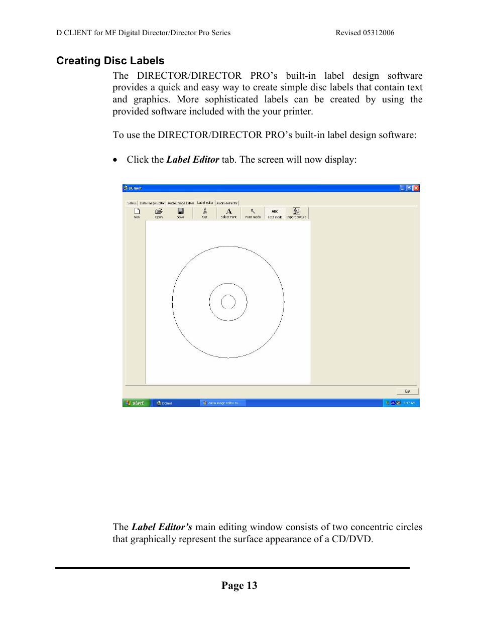 MF Digital DIRECTOR PRO Series D CLIENT User Manual | Page 13 / 32