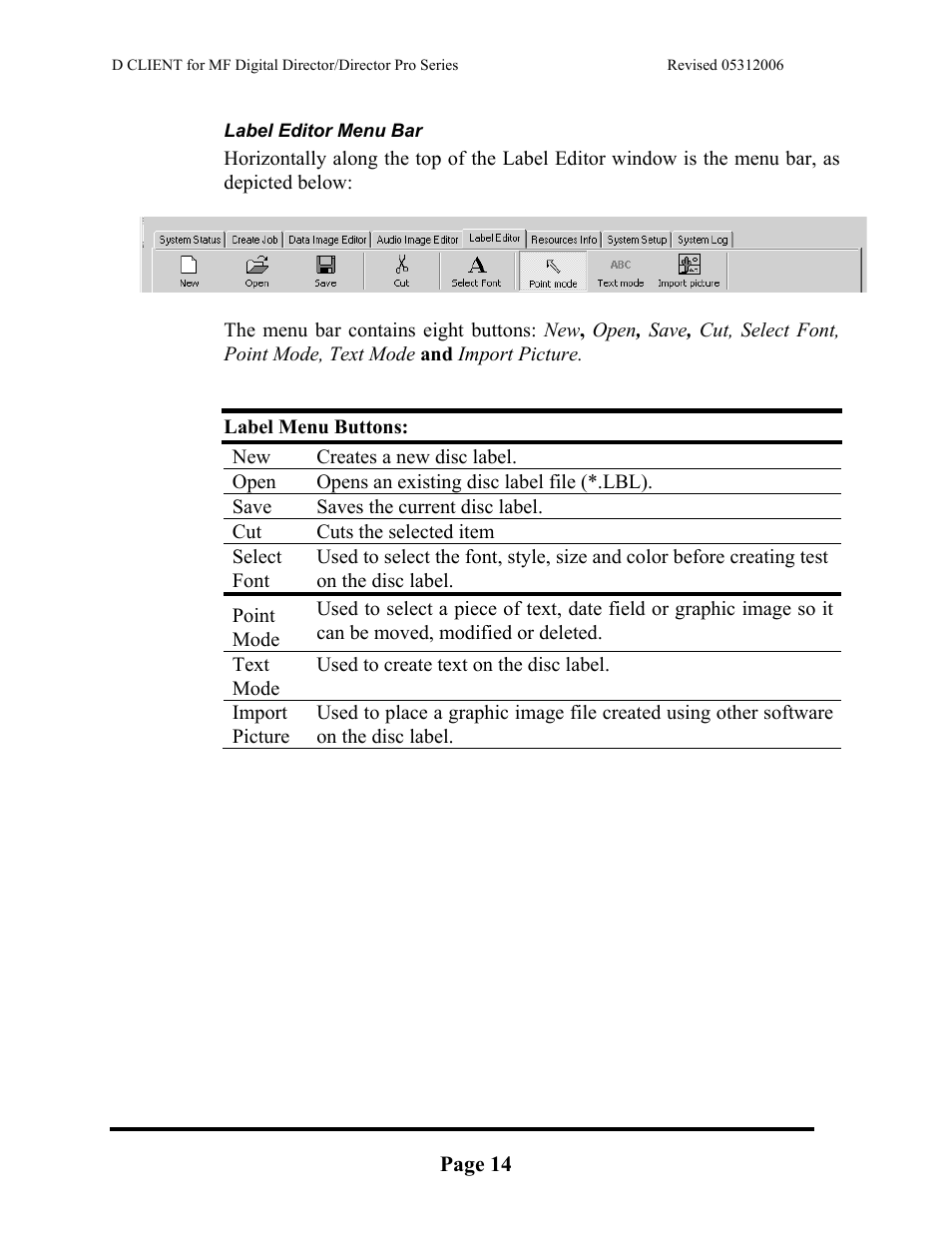 MF Digital DIRECTOR PRO Series D CLIENT User Manual | Page 14 / 32