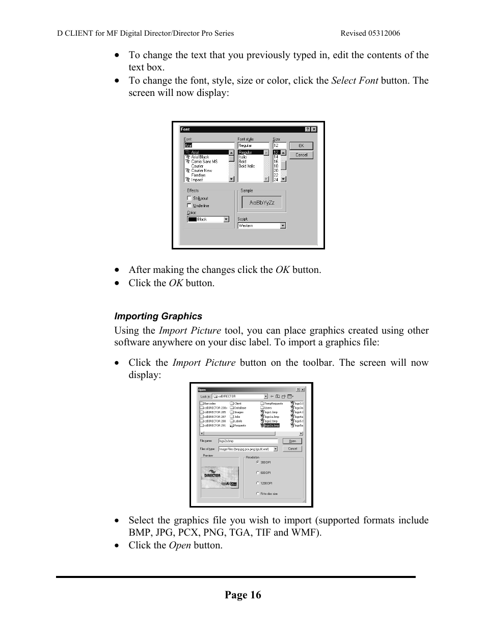 MF Digital DIRECTOR PRO Series D CLIENT User Manual | Page 16 / 32
