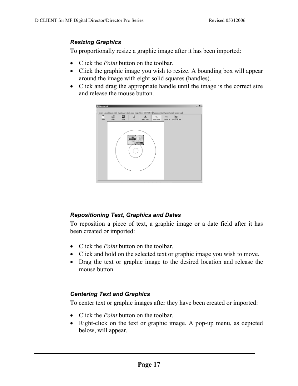 MF Digital DIRECTOR PRO Series D CLIENT User Manual | Page 17 / 32