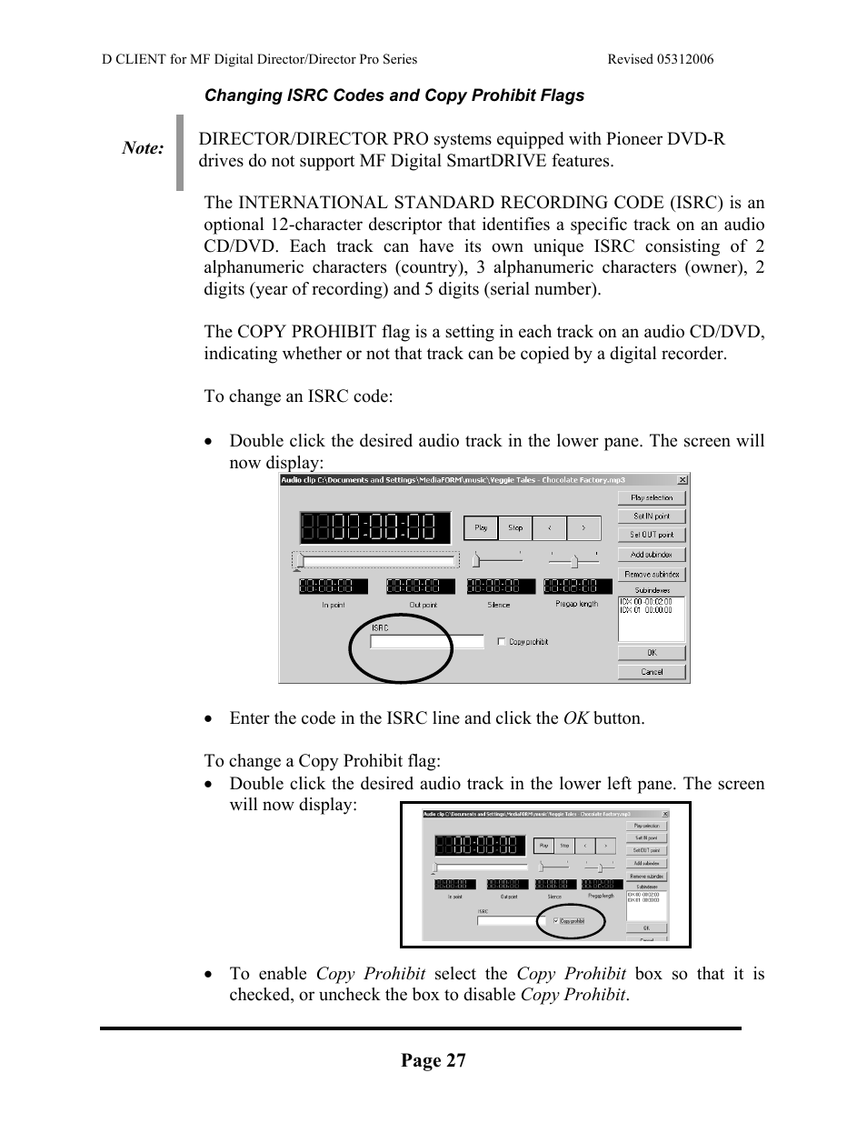 MF Digital DIRECTOR PRO Series D CLIENT User Manual | Page 27 / 32