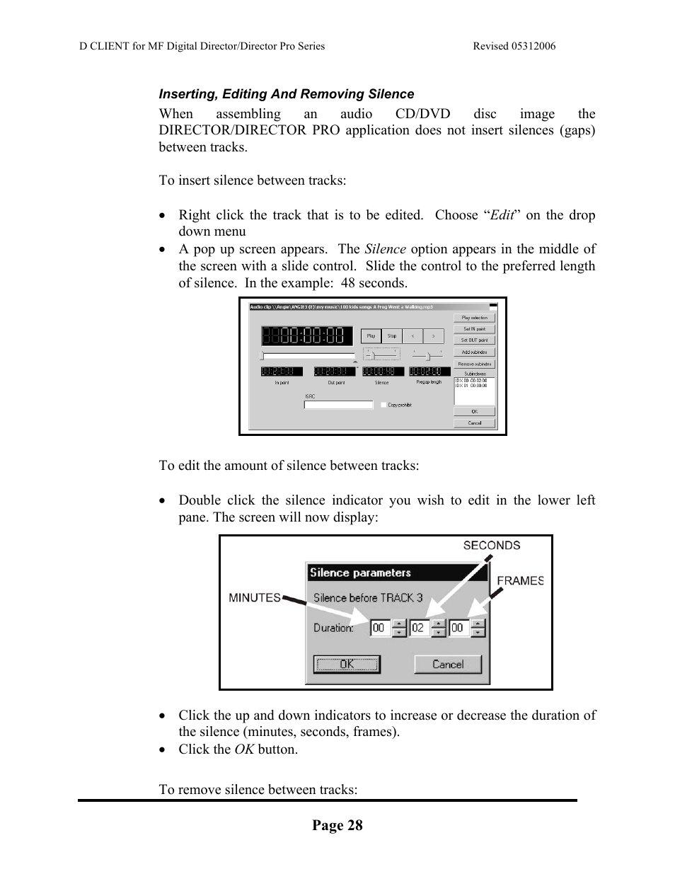 MF Digital DIRECTOR PRO Series D CLIENT User Manual | Page 28 / 32