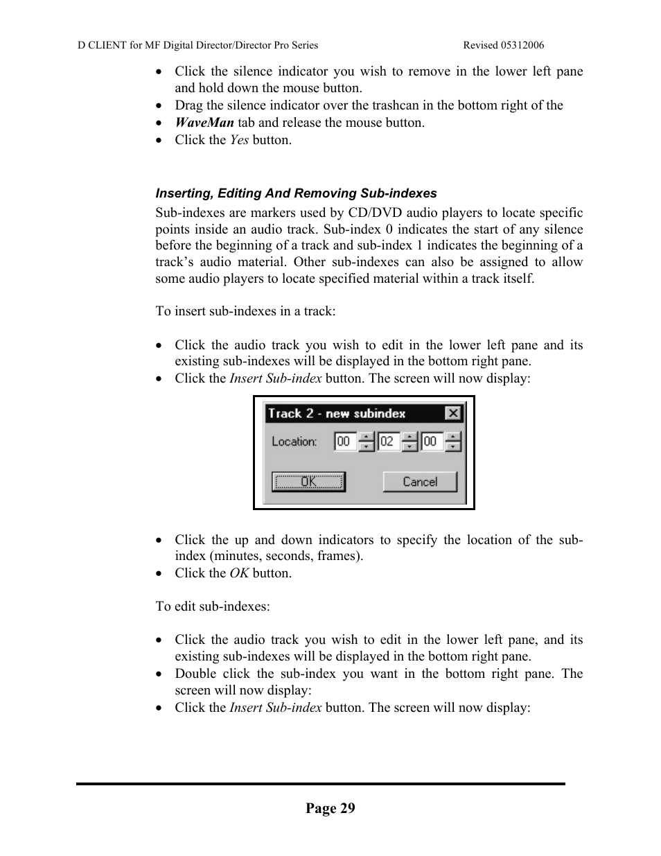 MF Digital DIRECTOR PRO Series D CLIENT User Manual | Page 29 / 32