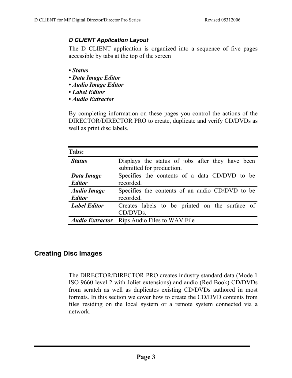 MF Digital DIRECTOR PRO Series D CLIENT User Manual | Page 3 / 32