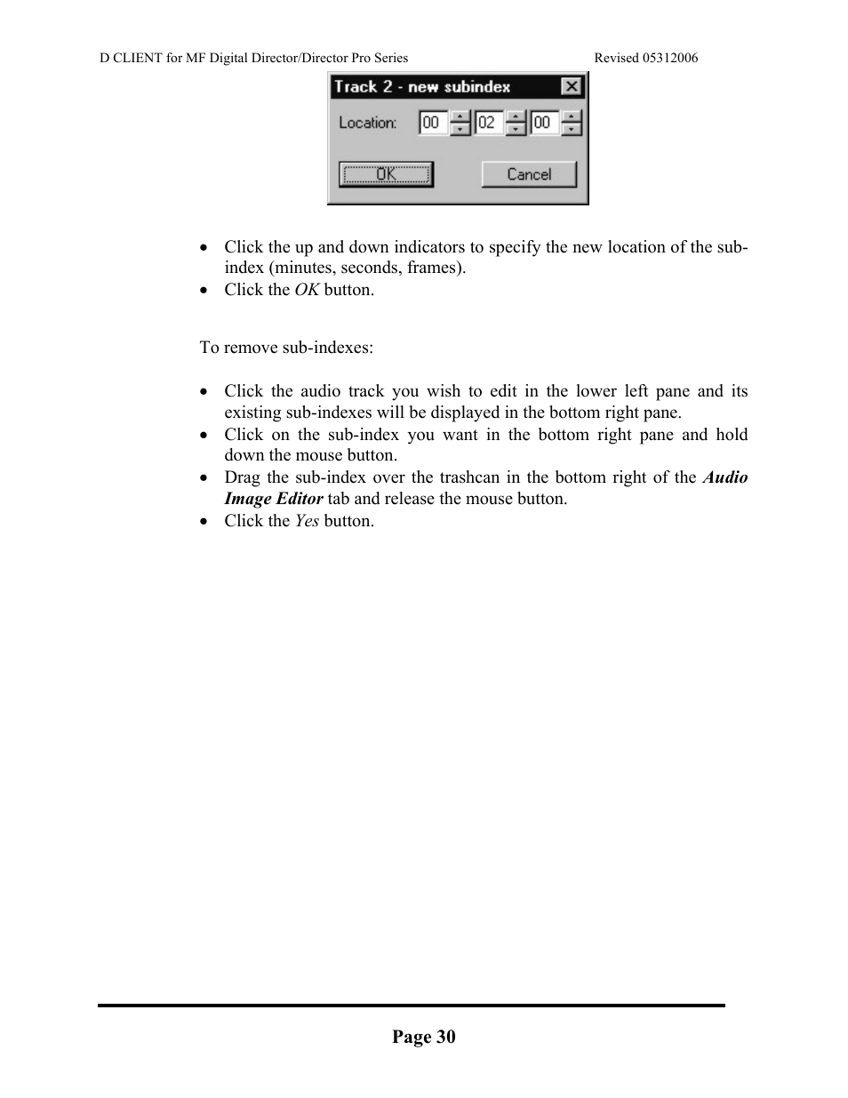 MF Digital DIRECTOR PRO Series D CLIENT User Manual | Page 30 / 32