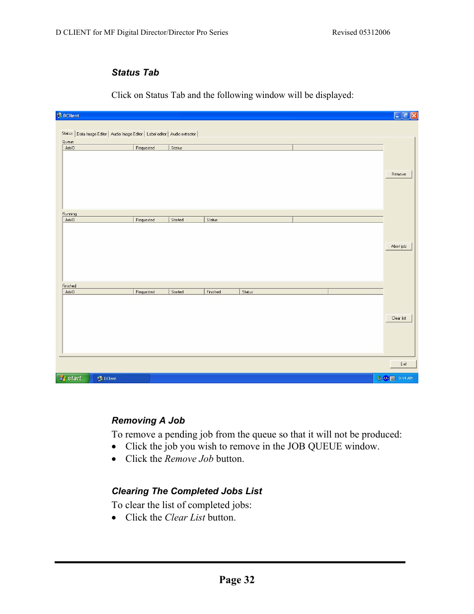 Page 32 | MF Digital DIRECTOR PRO Series D CLIENT User Manual | Page 32 / 32