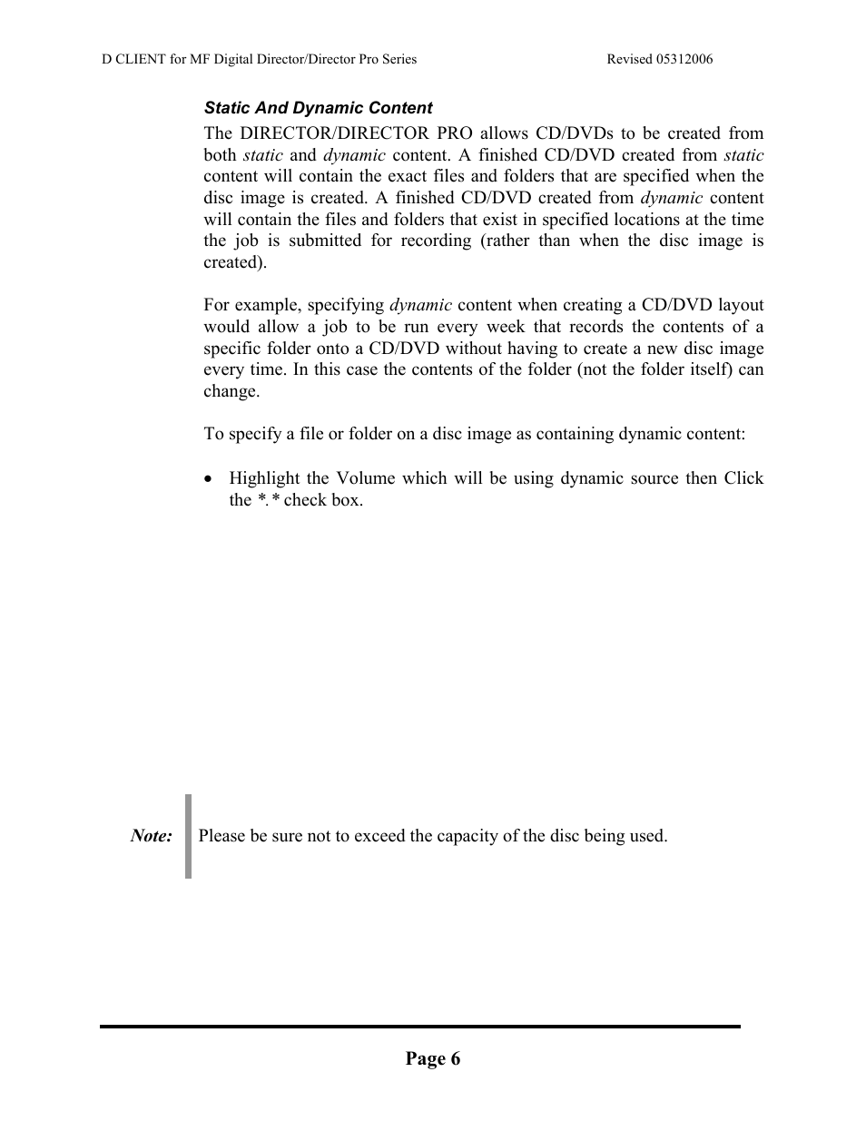 MF Digital DIRECTOR PRO Series D CLIENT User Manual | Page 6 / 32