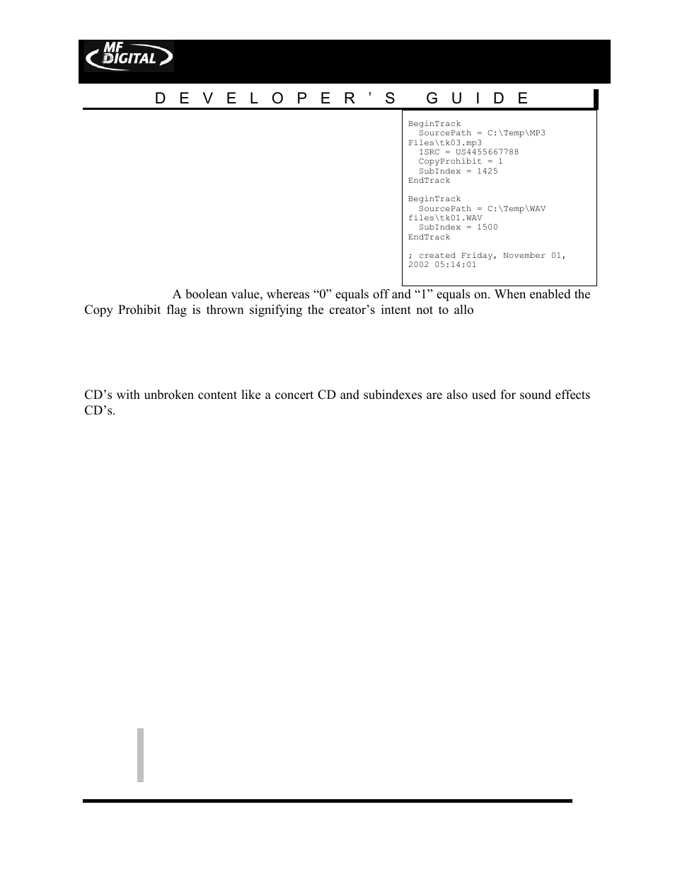The label file, Page 15 | MF Digital DIRECTOR Developers Guide User Manual | Page 15 / 22