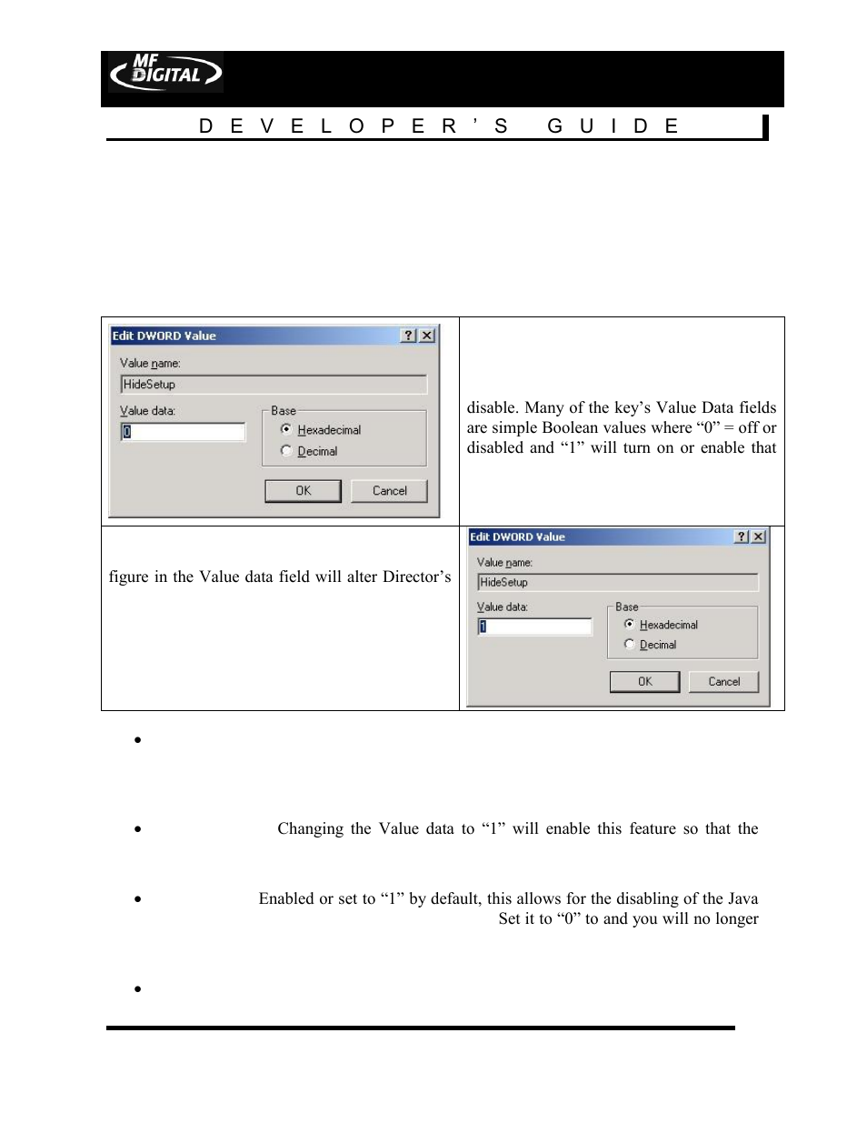 Page 21 | MF Digital DIRECTOR Developers Guide User Manual | Page 21 / 22