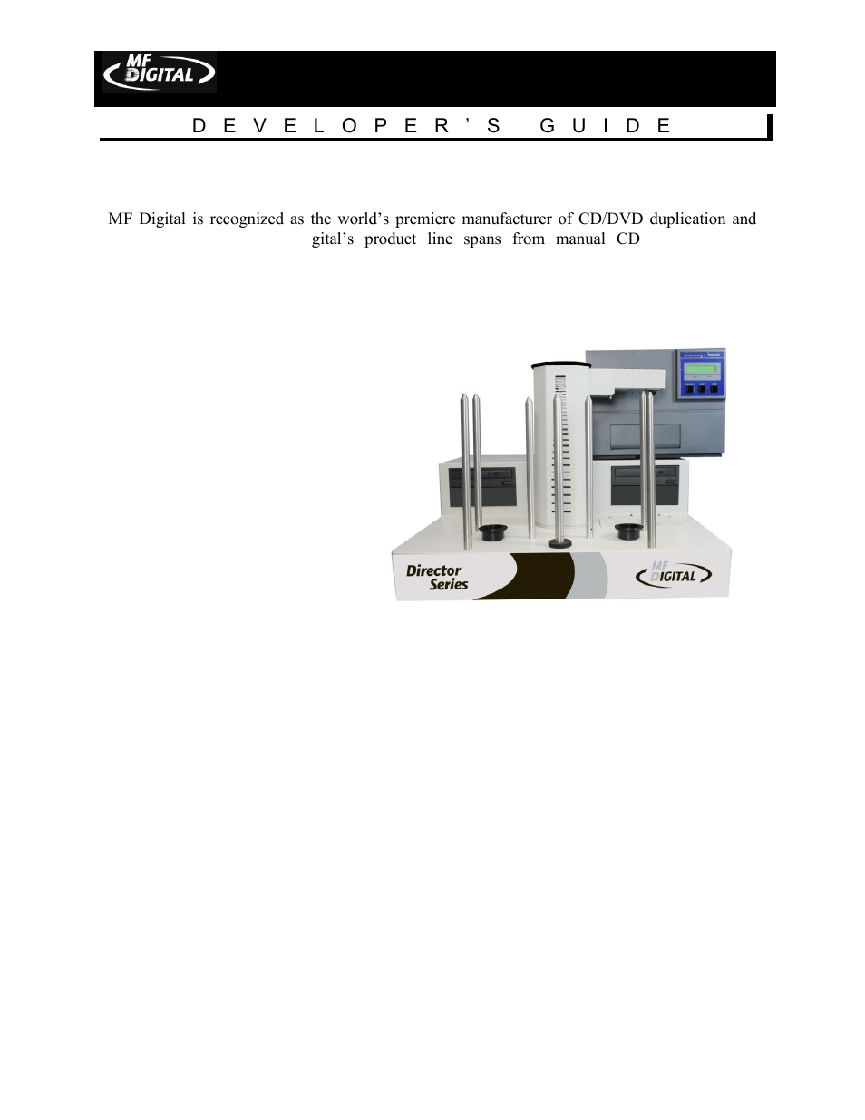 About mf digital | MF Digital DIRECTOR Developers Guide User Manual | Page 4 / 22