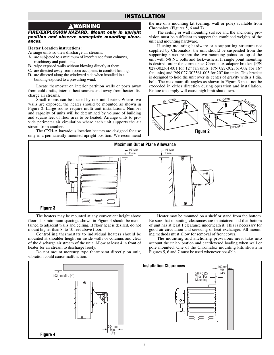 Installation | Chromalox PF490-5 User Manual | Page 3 / 12